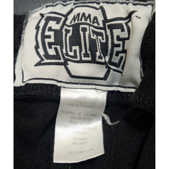 MMA Elite Sweatpants Medium Black Camo Workout Lounge Gym Drawstring Pockets EUC - Picture 5 of 5